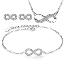 Load image into Gallery viewer, Infinity Necklace,Bracelet and Earring Jewelry set - Splendid Jewellery