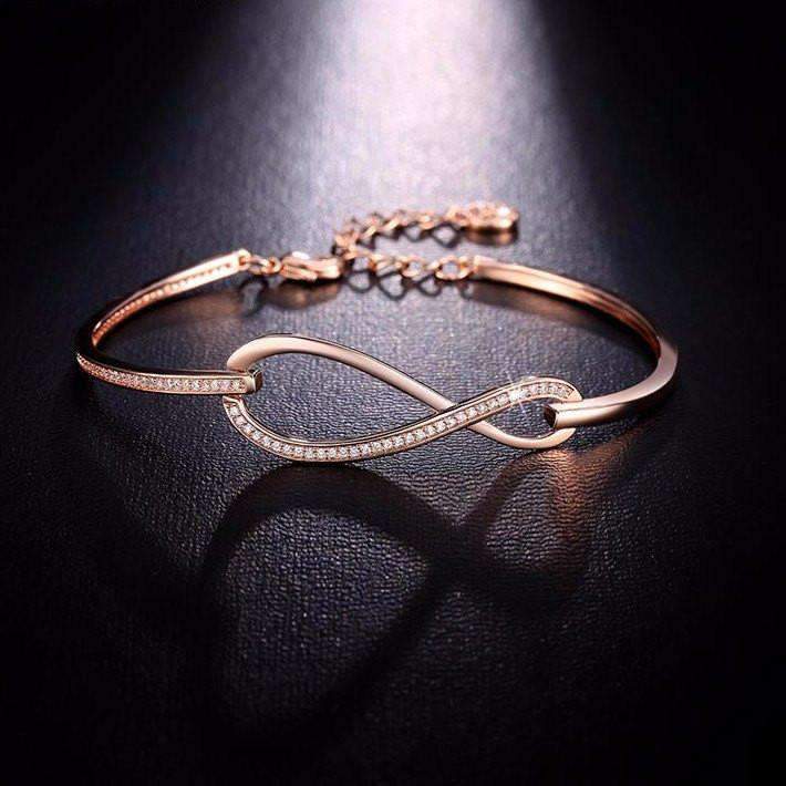 Infinity Rose Gold Bracelet - Splendid Jewellery