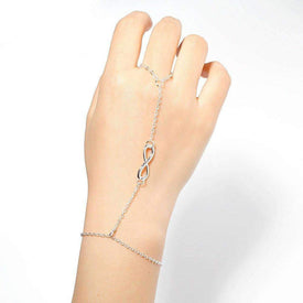Infinity Symbol Hand Chain Gold/Silver Colour Bracelet Splendid Jewellery