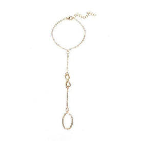 Infinity Symbol Hand Chain Gold/Silver Colour Bracelet Splendid Jewellery