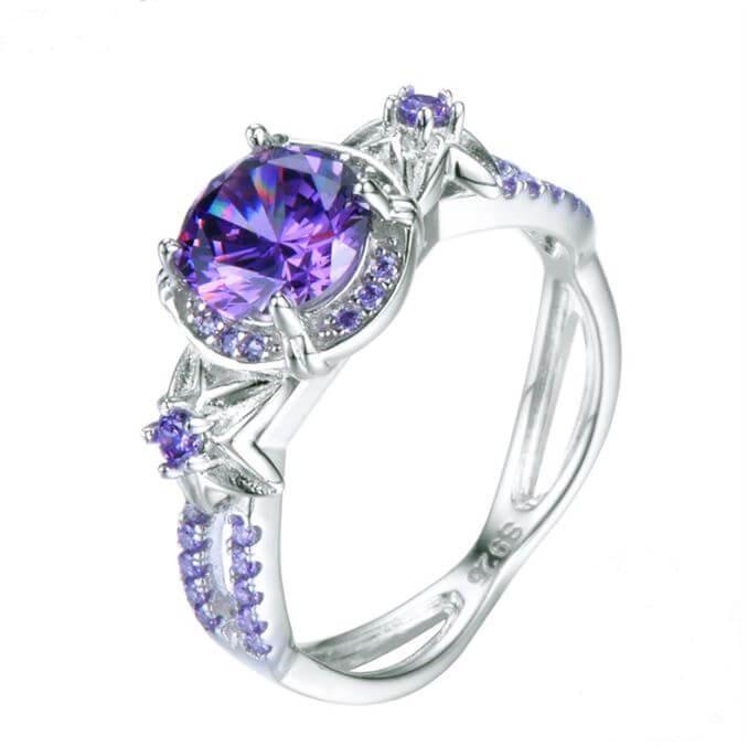 June Birthstone Promise Ring - Splendid Jewellery