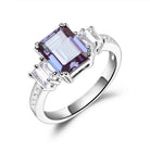 Lab Alexandrite june birthstone as engagement ring - Splendid Jewellery