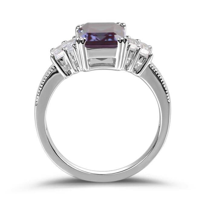 Lab Alexandrite june birthstone as engagement ring - Splendid Jewellery