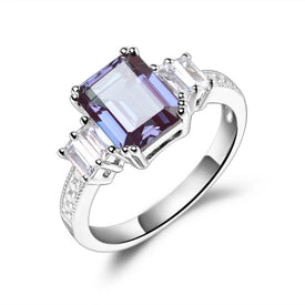 Lab Alexandrite june birthstone as engagement ring Splendid Jewellery