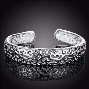 Luscious Silver Bangle Bracelet - Gift for Her Splendid Jewellery