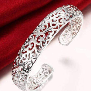 Luscious Silver Bangle Bracelet - Gift for Her Splendid Jewellery