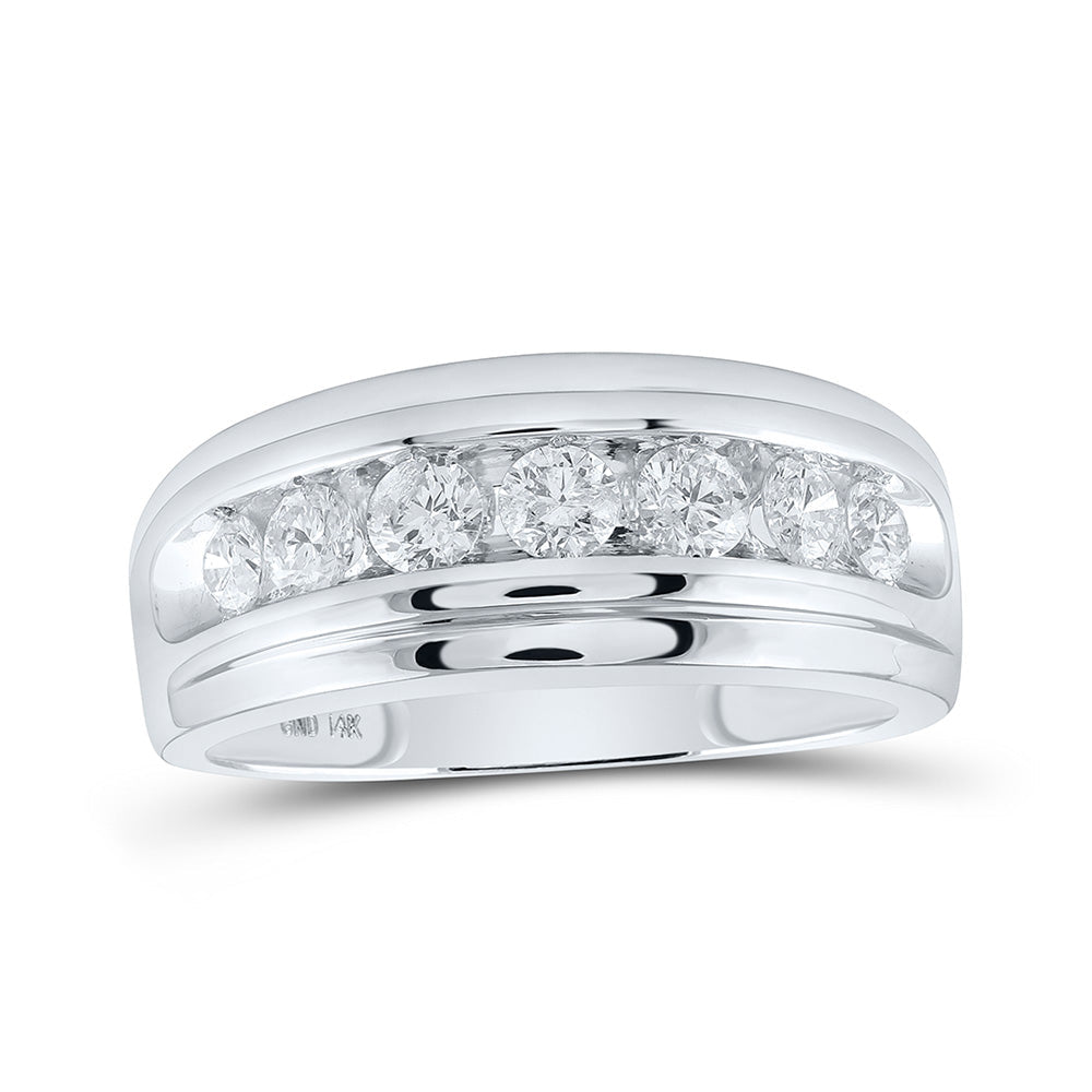 Luxurious 14kt White Gold Diamond Eternity Wedding Band - 1 Cttw - Splendid Jewellery