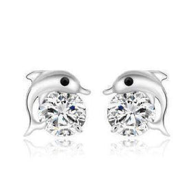 Magnetic Stud Earrings With Cubic Zirconia - Silver Jewellery - Buy Now - Splendid Jewellery