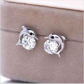 Magnetic Stud Earrings With Cubic Zirconia - Silver Jewellery - Buy Now - Splendid Jewellery