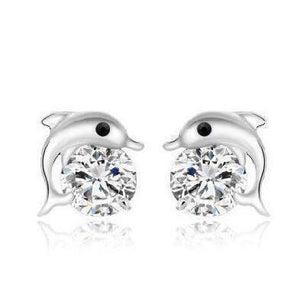 Magnetic Stud Earrings With Cubic Zirconia - Silver Jewellery - Buy Now Splendid Jewellery