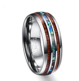 Masculine 8mm Tungsten Wedding Band Splendid Jewellery