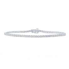 Load image into Gallery viewer, 9-inch Single Row Diamond Link Bracelet in 10kt White Gold - 1/2 Cttw - Alternate view 1 from Splendid Jewellery