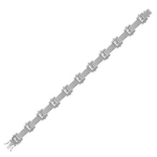 Load image into Gallery viewer, 10kt White Gold Men&#39;s Round Diamond Link Bracelet - Captivating Brilliance - Alternate view 2 from Splendid Jewellery