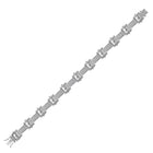 10kt White Gold Men's Round Diamond Link Bracelet - Captivating Brilliance - Alternate view 2 from Splendid Jewellery