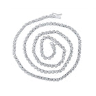 10kt White Gold Men's Round Diamond 20-inch Link Chain Necklace - 9 Cttw | Exquisite Jewellery - Alternate view 1 from Splendid Jewellery