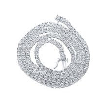 Load image into Gallery viewer, Splendid Jewellery 10kt White Gold Men's Round Diamond Link Chain Necklace - 3-1/4 Cttw, 22-inch Length - Alternate view 1 from Splendid Jewellery
