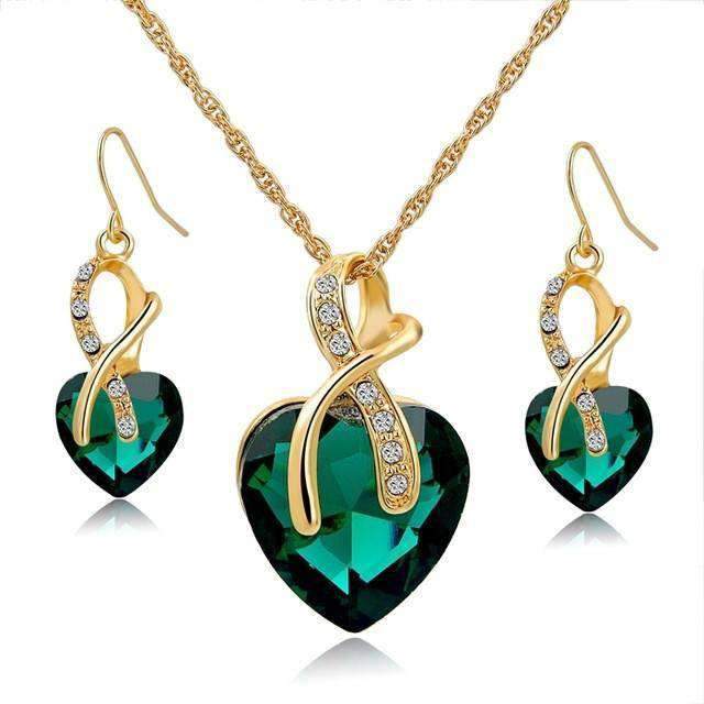Mesmerizing Heart Crystal Jewellery Set - Limited Supply - Buy Now - Splendid Jewellery