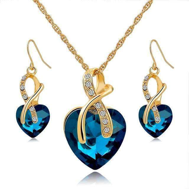 Mesmerizing Heart Crystal Jewellery Set - Limited Supply - Buy Now - Splendid Jewellery