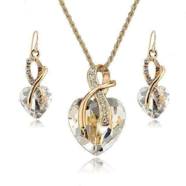 Mesmerizing Heart Crystal Jewellery Set - Limited Supply - Buy Now - Splendid Jewellery