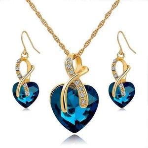 Mesmerizing Heart Crystal Jewellery Set - Limited Supply - Buy Now Splendid Jewellery
