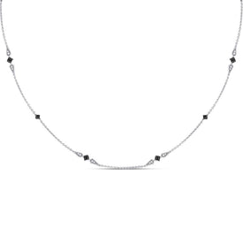 Mesmerizing Midnight Spark Diamond Pendant Necklace - Splendid Jewellery
