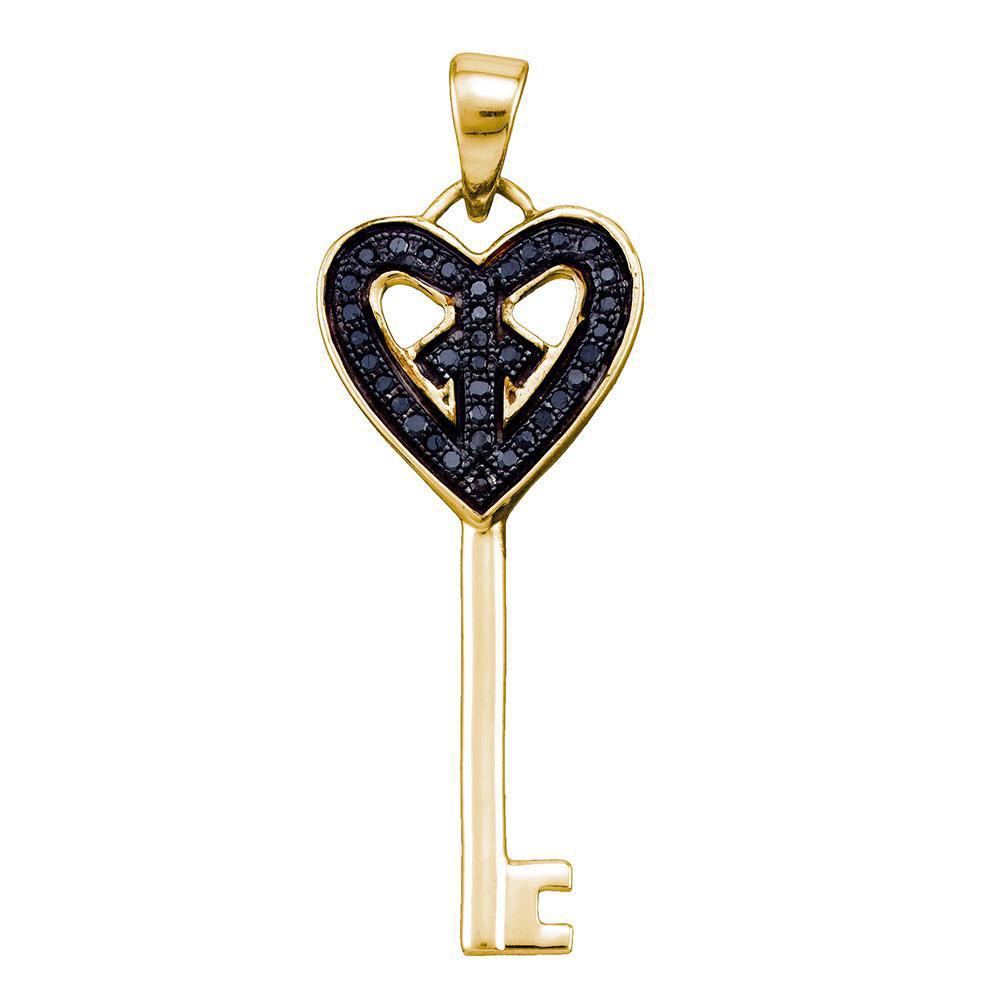 Mystic Noir Diamond Key Pendant - Splendid Jewellery
