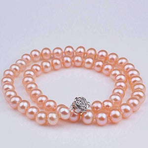 New 8mm Pink Freshwater Pearl Necklace Splendid Jewellery