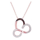 Passionate Love: 10kt Rose Gold Heart Pendant Necklace with Red Diamond - Splendid Jewellery