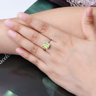 Peridot Birthstone 14k White Gold Ring - Splendid Jewellery
