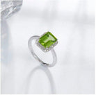 Peridot Birthstone 14k White Gold Ring - Splendid Jewellery