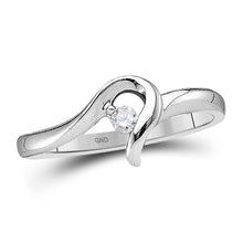 Load image into Gallery viewer, 10kt White Gold Sparkling Diamond Promise Ring | Splendid Jewellery  Top View from Splendid Jewellery