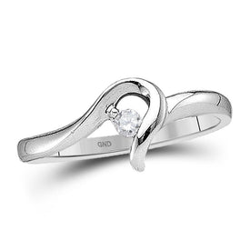 10kt White Gold Sparkling Diamond Promise Ring | Splendid Jewellery  Top View from Splendid Jewellery