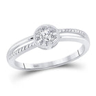 Radiant Love | 10kt White Gold Womens Round Diamond Solitaire Promise Ring  Top View from Splendid Jewellery