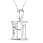 Radiant Brilliance: 10kt White Gold Diamond Initial & Letter Pendant - Splendid Jewellery