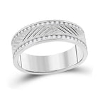 Radiant Brilliance 10kt White Gold Men's Diamond Wedding Band Ring - Captivating 1/2 Cttw Treasure - Splendid Jewellery