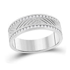 Radiant Brilliance 10kt White Gold Men's Diamond Wedding Band Ring - Captivating 1/2 Cttw Treasure - Splendid Jewellery