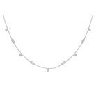 Radiant Brilliance: 10kt White Gold Round Diamond Pendant Necklace 1/3 Cttw - Splendid Jewellery