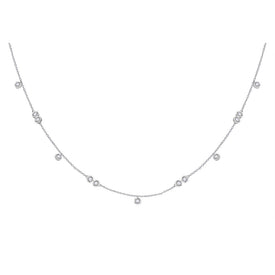 Radiant Brilliance: 10kt White Gold Round Diamond Pendant Necklace 1/3 Cttw - Splendid Jewellery