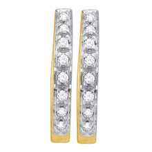 Load image into Gallery viewer, Radiant Brilliance 10kt Yellow Gold Diamond Hoop Earrings - Splendid Jewellery