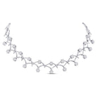 Radiant Brilliance: 14kt White Gold Diamond Cluster Pendant Necklace - Splendid Jewellery