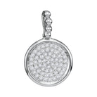 Radiant Circle of Diamonds Pendant | 10kt White Gold Womens Round Diamond Cluster Circle Pendant 1/6 Cttw | Splendid Jewellery - Splendid Jewellery