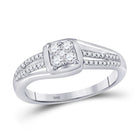 Radiant Diamond Cluster Ring | 10kt White Gold Womens Round Diamond Cluster Ring 1/4 Cttw | Splendid Jewellery - Splendid Jewellery