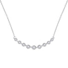 Radiant Elegance: 10kt White Gold Round Diamond Pendant Necklace 1/5 Cttw - Splendid Jewellery
