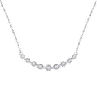 Radiant Elegance: 10kt White Gold Round Diamond Pendant Necklace 1/5 Cttw - Splendid Jewellery