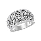Radiant Elegance: 10kt White Gold Womens Round Diamond Anniversary Ring 3/4 Cttw - Splendid Jewellery
