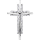 Radiant Faith: 10kt White Gold Diamond Cross Pendant - Splendid Jewellery