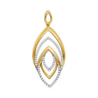 Radiant Geometry: 10kt Yellow Gold Diamond Oval Pendant 1/5 Cttw - Splendid Jewellery