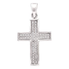 Radiant Glow Diamond Cross Pendant | 10kt Yellow Gold Womens Round Diamond Cross Pendant 1/6 Cttw - Splendid Jewellery