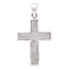 Radiant Glow Diamond Cross Pendant | 10kt Yellow Gold Womens Round Diamond Cross Pendant 1/6 Cttw - Splendid Jewellery