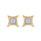 Radiant Gold and Diamond Kite Square Earrings - Splendid Jewellery